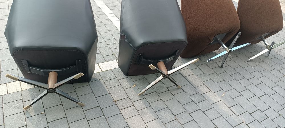 Fotele Obrotowe PRL Bauhaus DDR  PRL Obrotowe Muszelka 4 sztuki