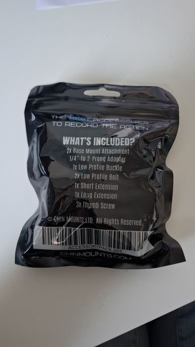 Chin mounts action pack