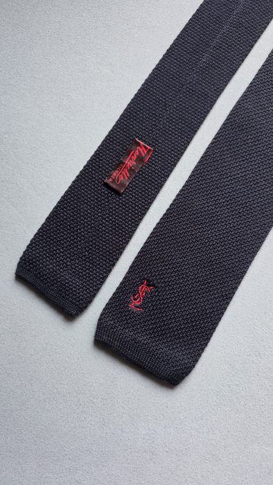 Krawat knit bawełniany YVES SAINT LAURENT