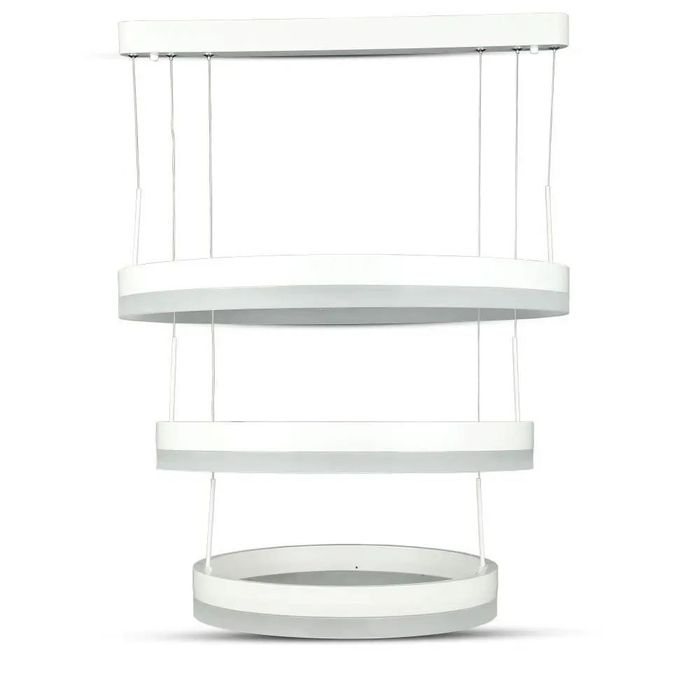 Lampa Zwieszana LED 82W Soft Light Chandelier Do Salonu Ściemnianie Biała 3000K V-tac