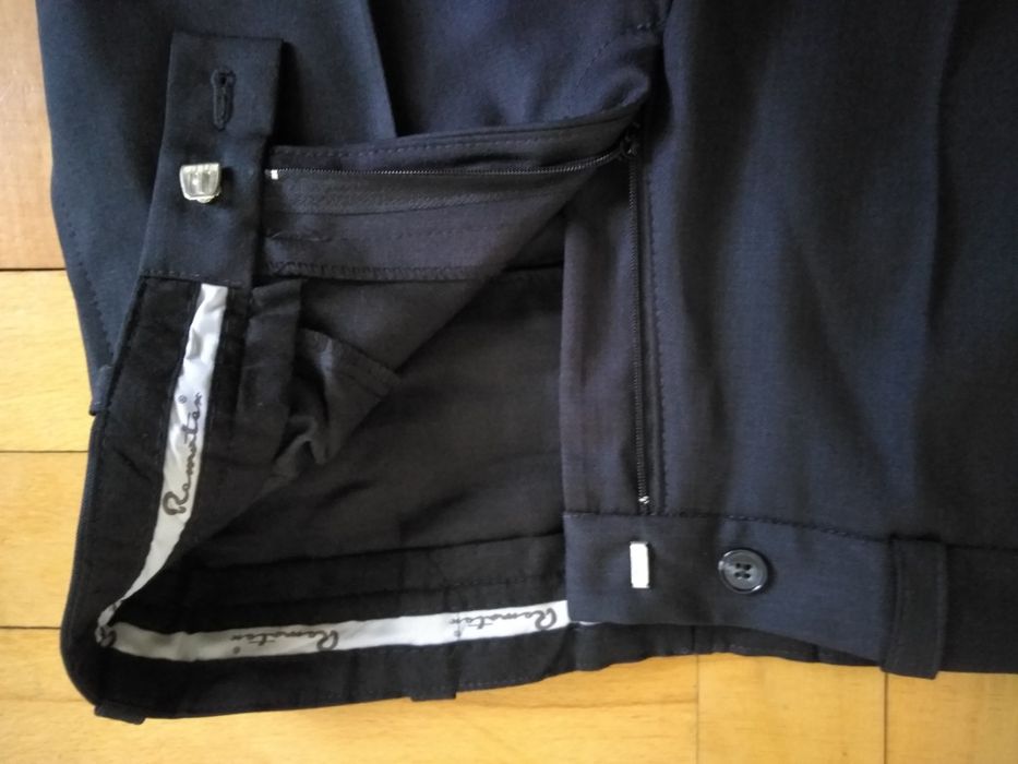 Granatowe eleganckie spodnie od garnituru 176/76