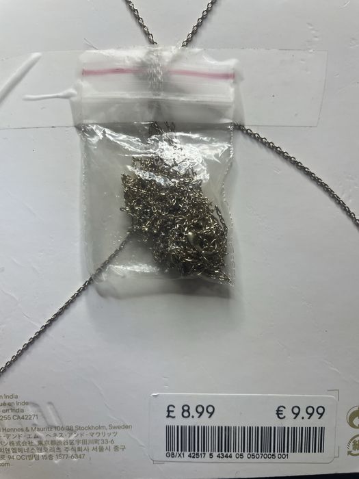 серебристая цепочка для тела H&M