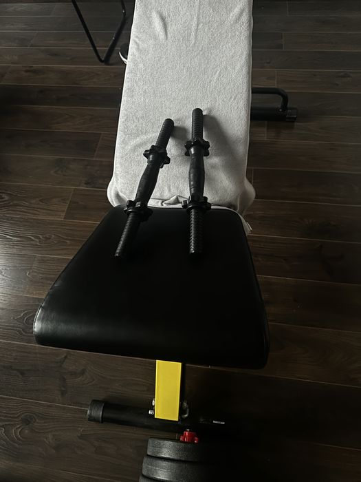 Lawka + Zestaw 60kg! 6 hantli