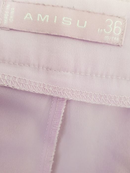 Spodenki shorty krótkie liliowe fioletowe eleganckie pasek S 36