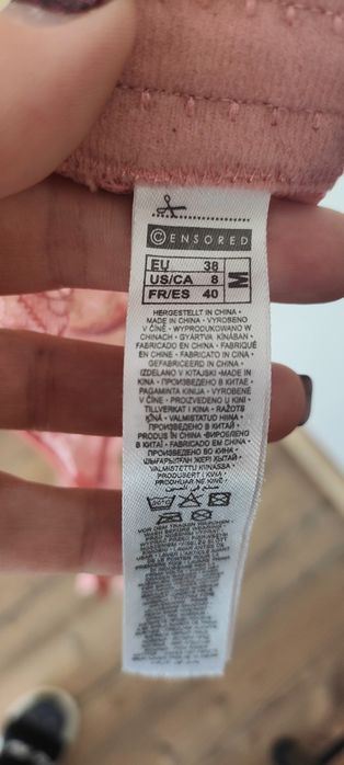 Pas do pończoch Censored rozm M