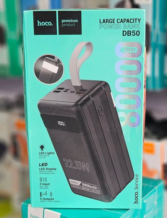 Павербанк Hoco 80000mAh(22.5w) Швидка зарядка.Оригінал