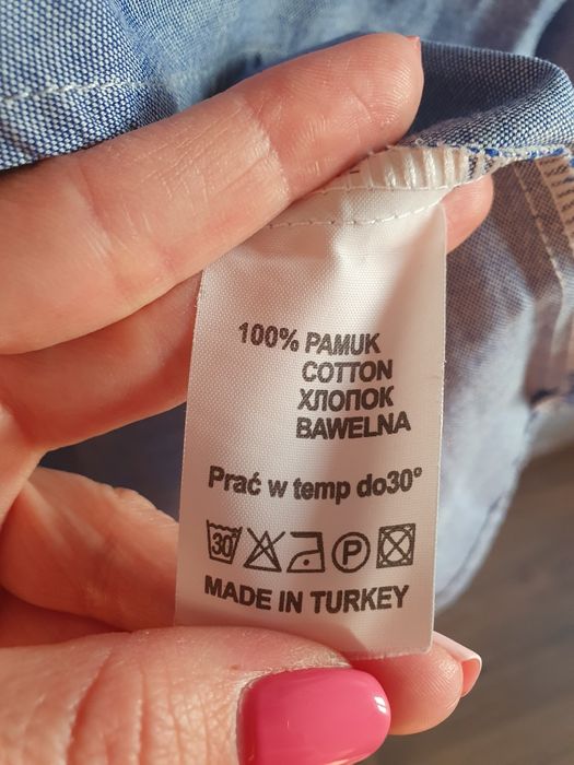 Niebieska męska koszula