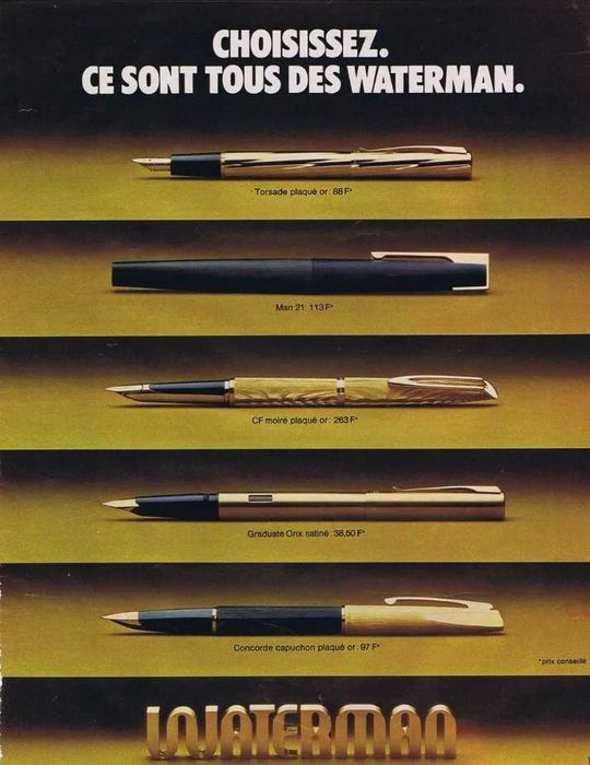 Caneta Waterman 21 MAN, aparo em ouro