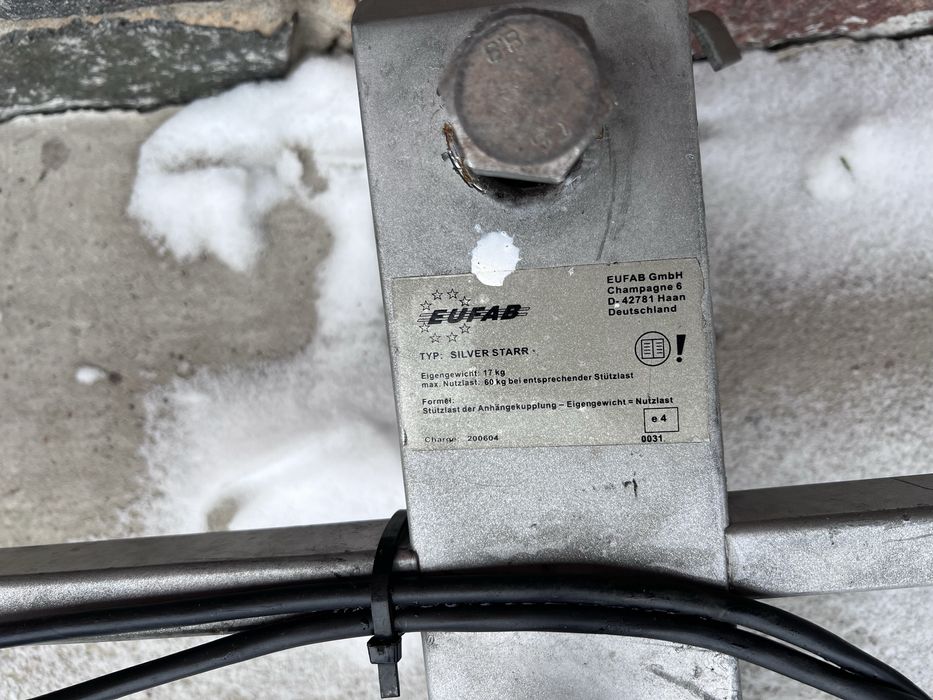 Велокріплення на фаркоп EUFAB Silver Star