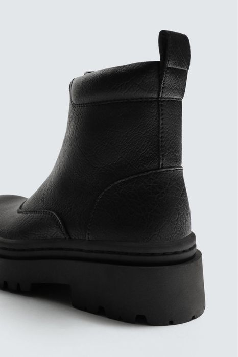 Zara Man buty botki glany 44 derby skórzane eko skóra