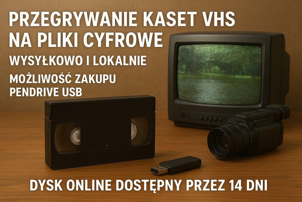 DIGITALIZACJA ZGRYWANIE KASET VHD Sony Video8 Hi8 dysk online 14 dni