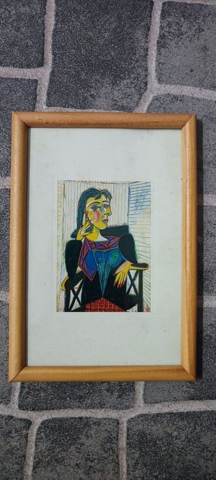 Quadro Pablo Picasso "Retrato de Dora Maar" com Moldura de Madeira