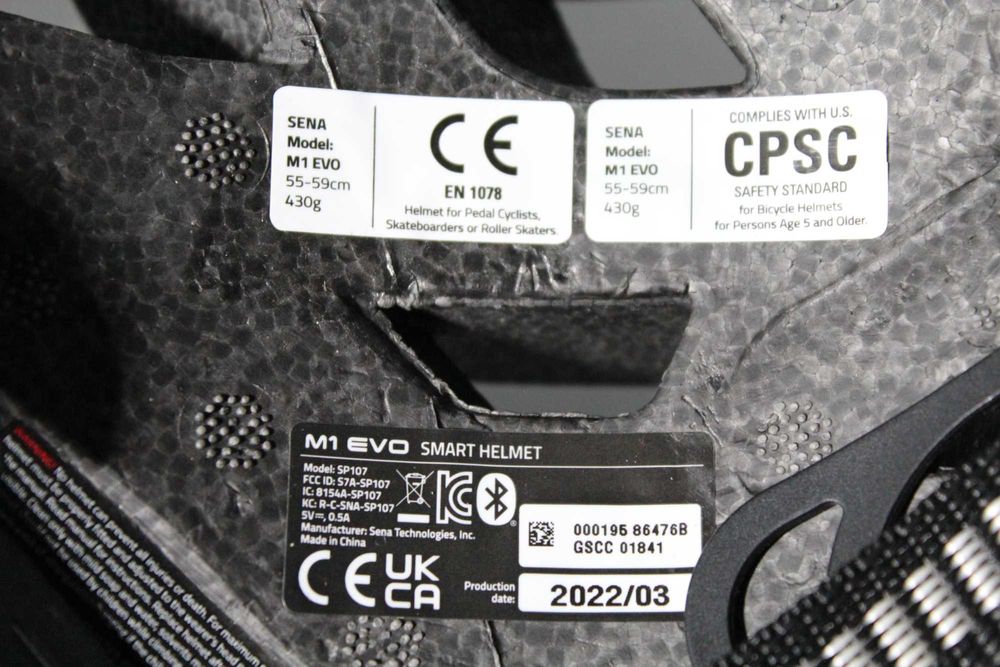 велосипедний шолом Sena M1 EVO Mesh Intercom M-55-59см
