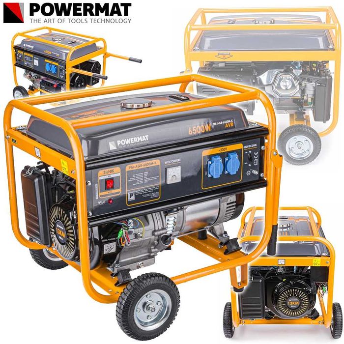 POWERMAT Agregat Prądotwórczy Generator 6500w 230v Avr PM1140