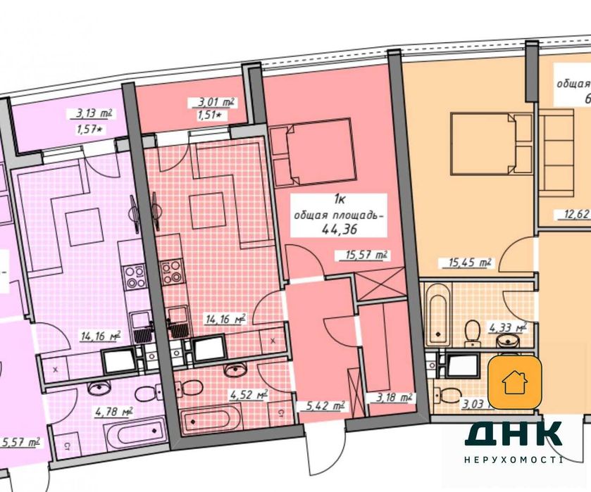 1-room apartment apartment by the address st. Vityanskaya (area 45 m²) - Atlanta.ua - photo 3