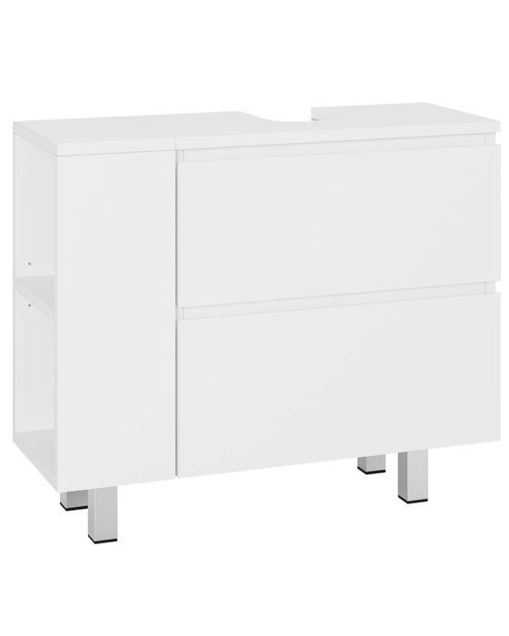 Szafka łazienkowa KIMENICH DJ503193 – 80 cm, 2 szuflady, regulowana półka, biała