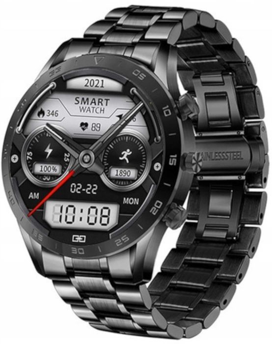 BRANSOLETA PASEK STALOWY 22mm do smartwatcha klasyczna elegancka +piny