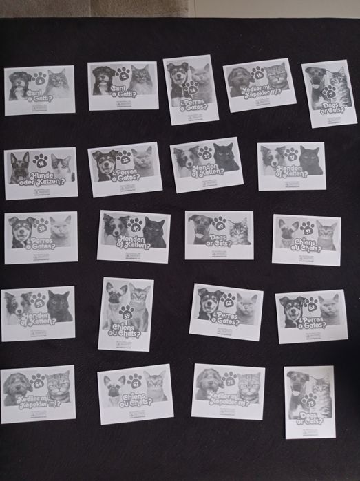 Cromos da coleção Cães ou Gatos