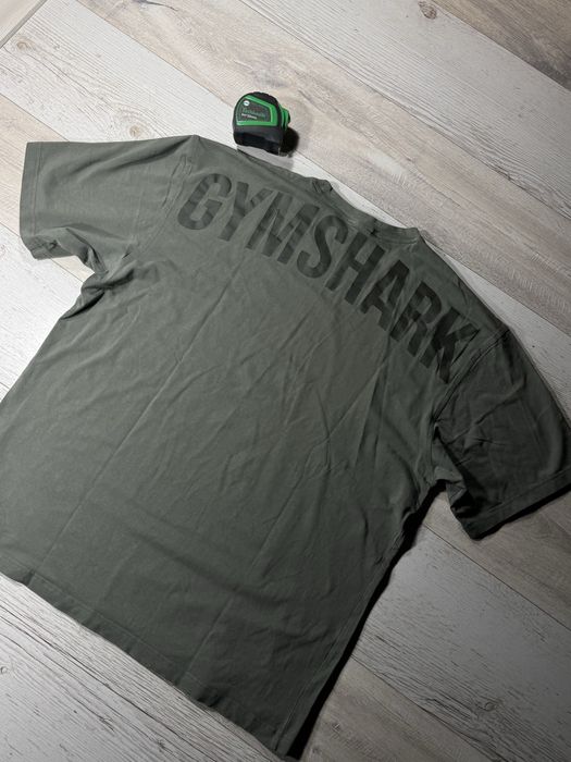 Футболка GymShark хакі спортивна трекінгова футболка тактична outdoor