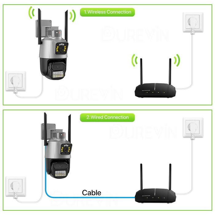 Уличная Охранная Поворотная WIFI Камера  WONSDAR XM55-9MP С Сиреной