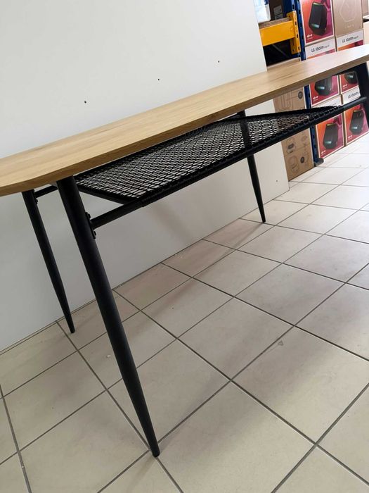 Stół JACKSON 160x90 cm dąb złoty / czarny