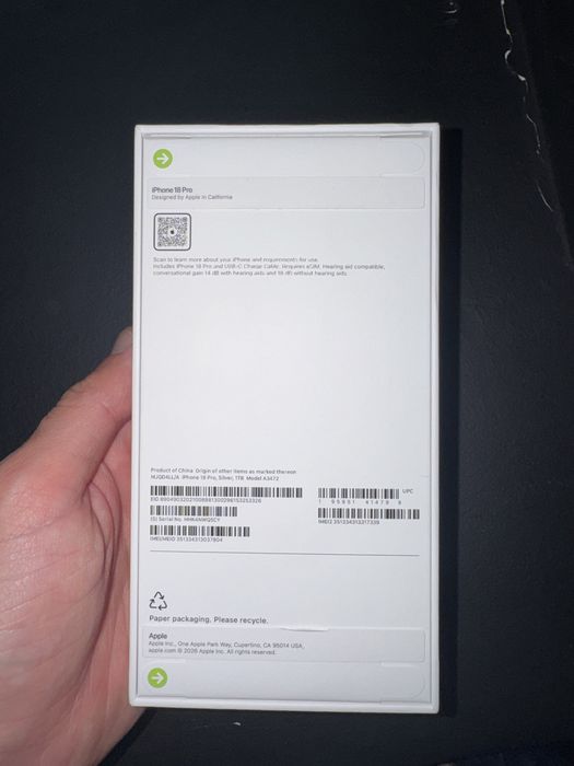 Iphone 18 Pro 1 TB Silver