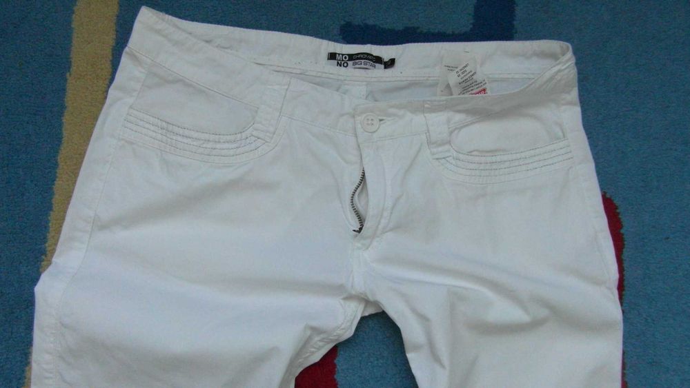 Damskie spodnie _BIG STAR - Agnes Pants / Biel_ rozmiar 29/32_fajne