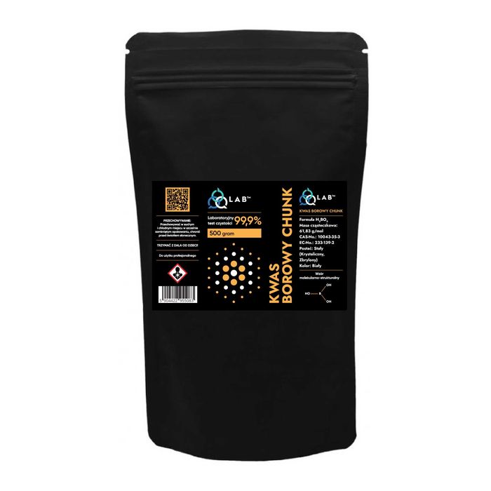 Kwas Borowy Chunk 500g Struktura białej Bryłki - "NOWOŚĆ" "JAKOŚĆ"