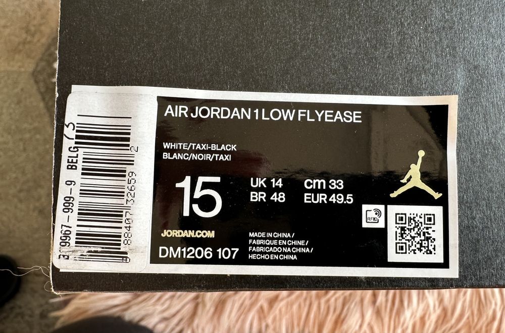 NIKE Air Jordan 1 Low - Flyease - EUR 49,5 / US 15