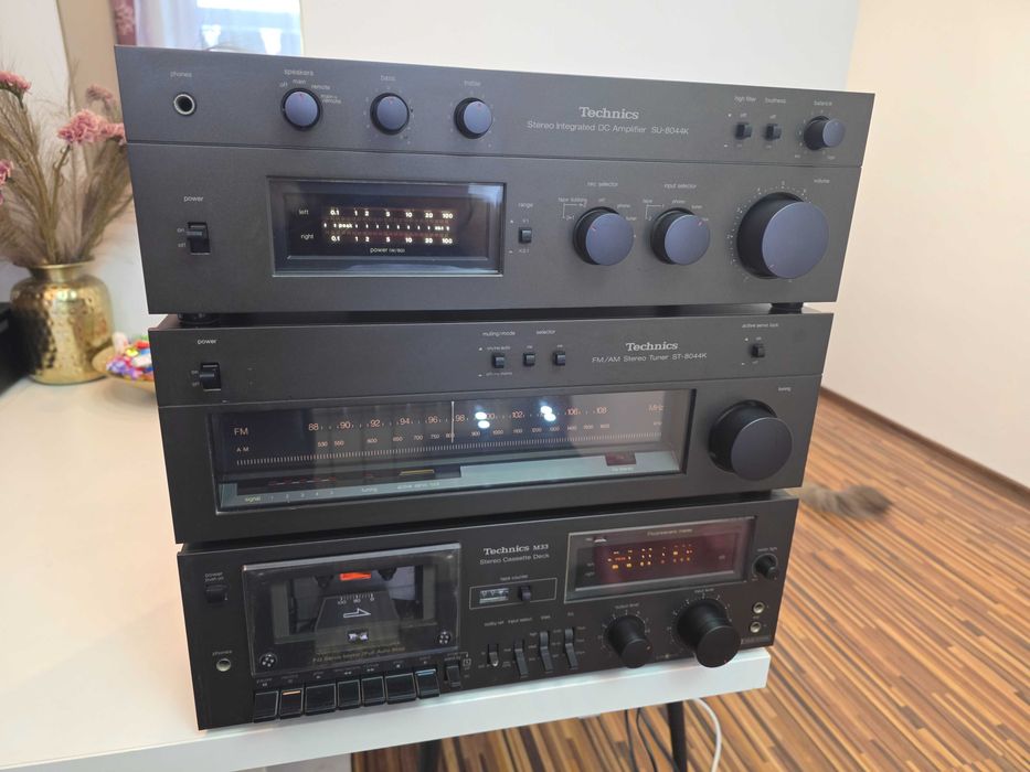 Zestaw Vintage Technics:  SU-8044K + Tuner ST-8044K + Deck RS-M33