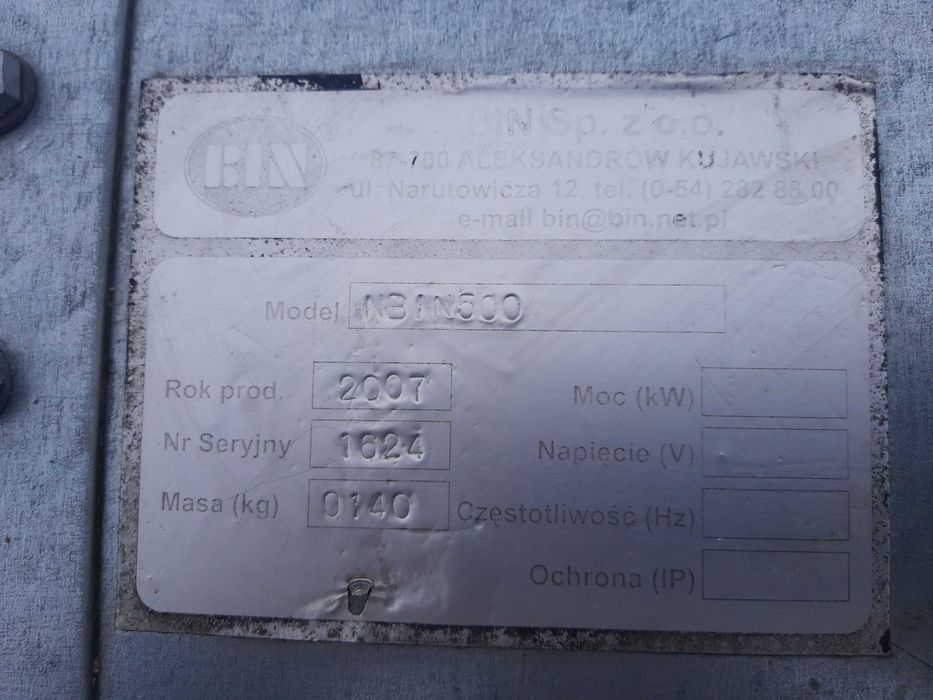 Silosy BIN 500,płaskodenne,bateria, oprzyrządowanie,komplet,pomorskie