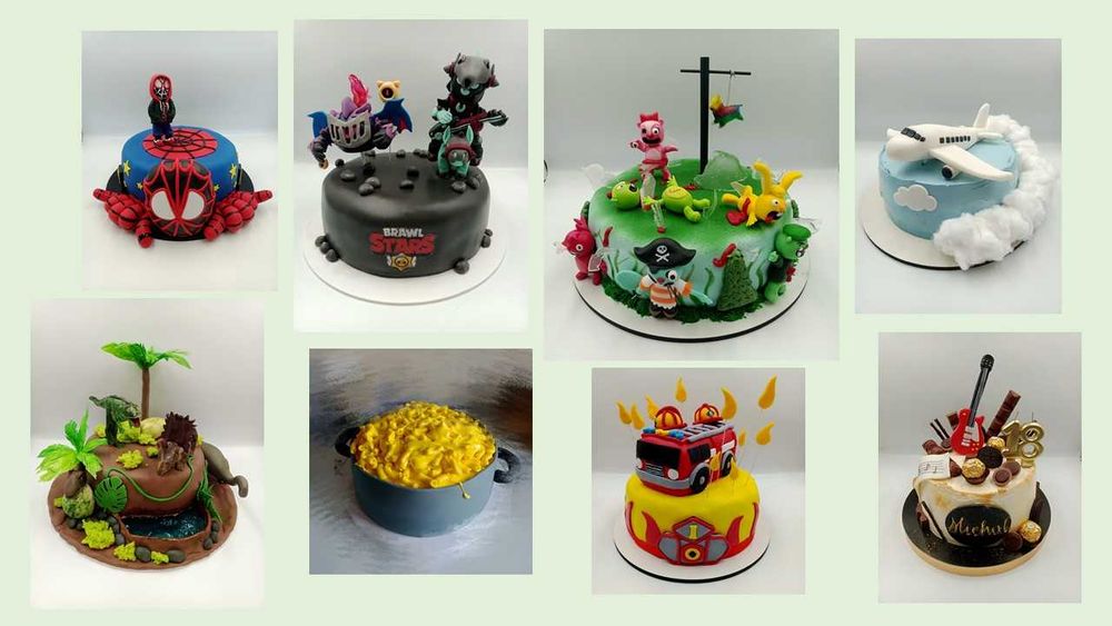 Torty artystyczne urodzinowe dla dzieci na różne okazje - masa cukrowa