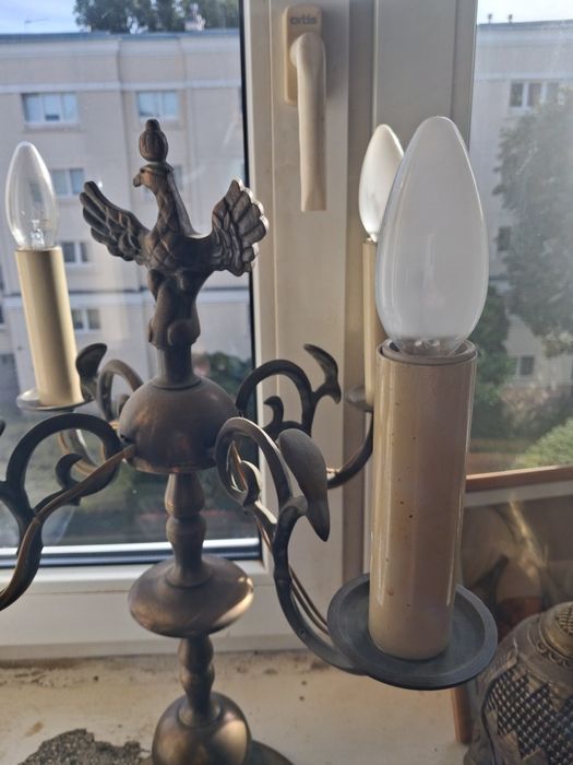 Lampka Księstwo Warszawskie mosiadz mosiężna