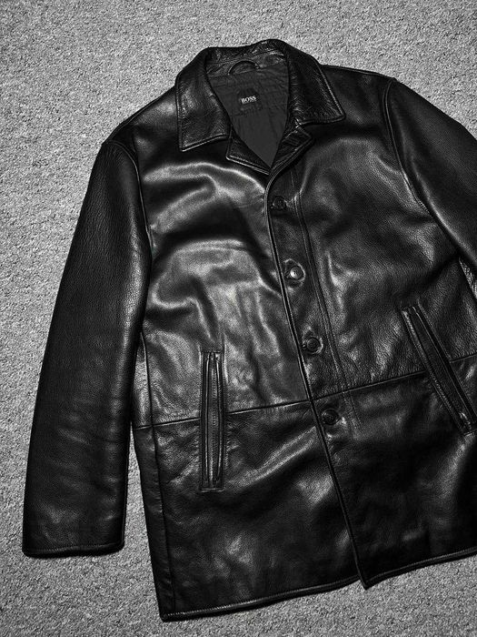 Чоловіча шкіряна куртка HUGO BOSS CHADWICK Italian Nappa -УТЕПЛЕНА-XL