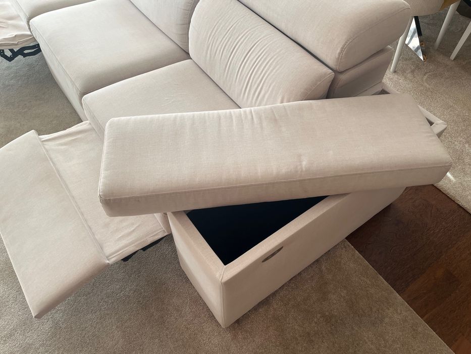 Sofá eléctrico + arrumação em bom estado 275x100