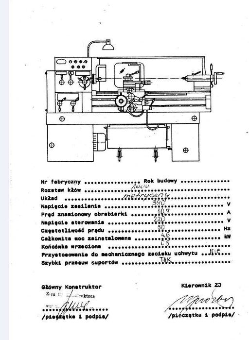 Tokarka TUM 35 D DTR