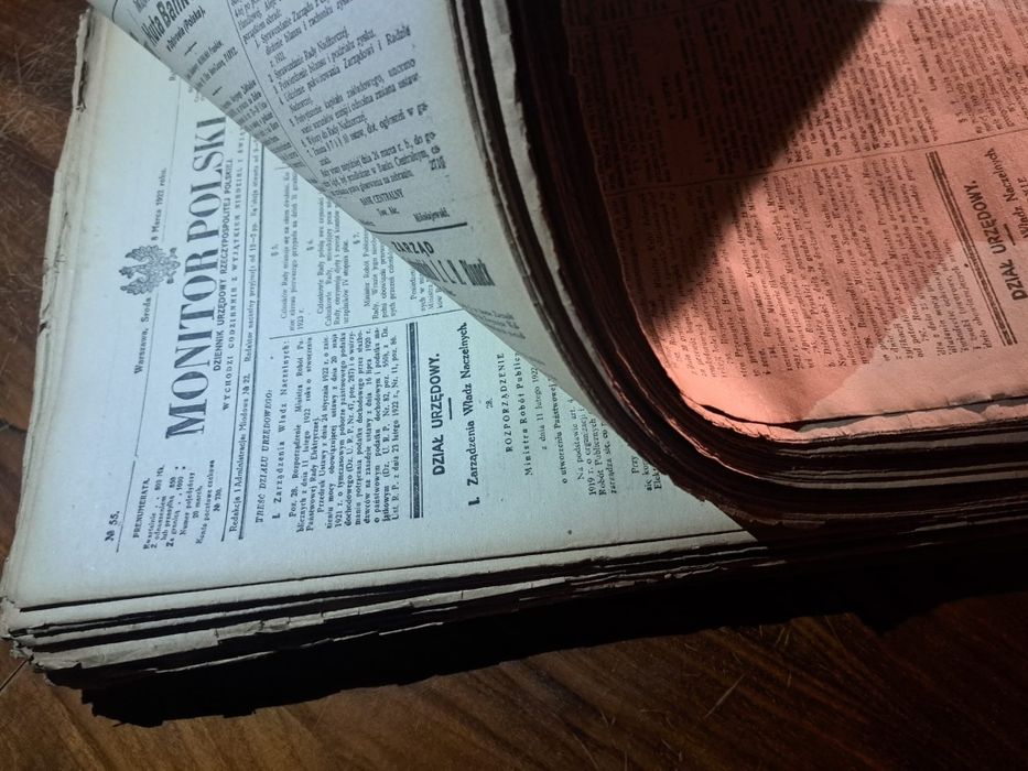 Monitor Polski 1922 nr. 1-145 1 półrocze dziennik urzędowy RP