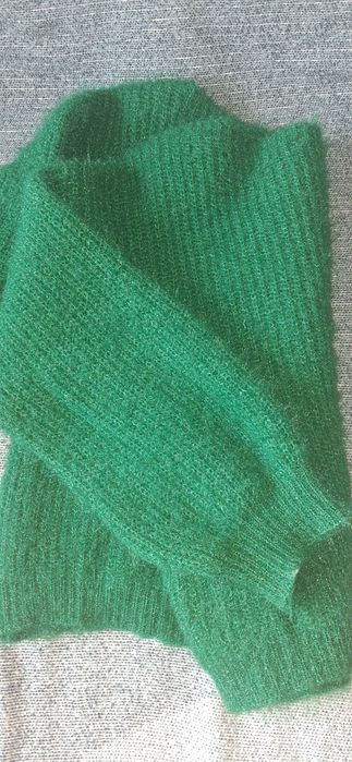 Sweter S/M over size butelkowa zieleń