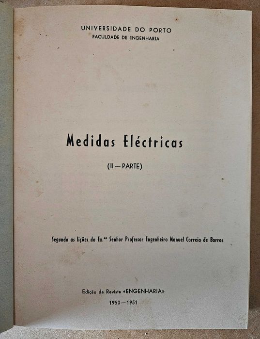 Medidas Eléctricas - Correia de Barros - Engenharia, Electricidade