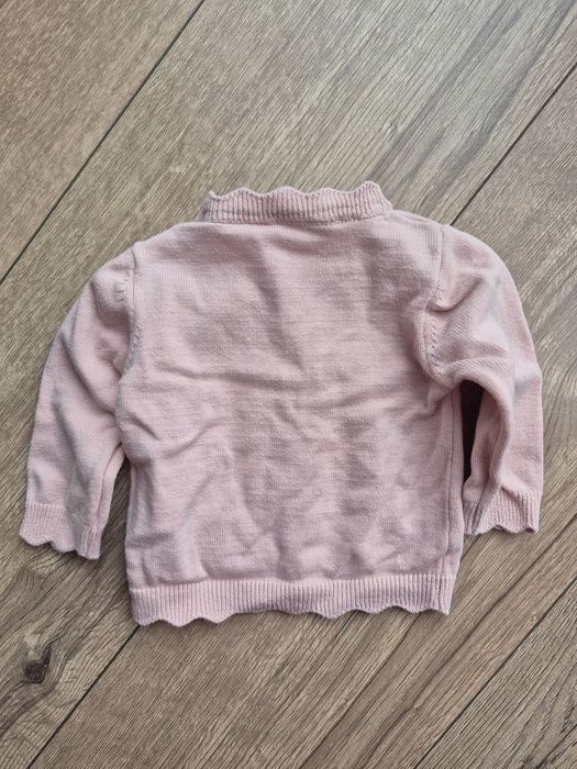 Primark kardigan sweterek guziki zapinany pudrowy róż 62