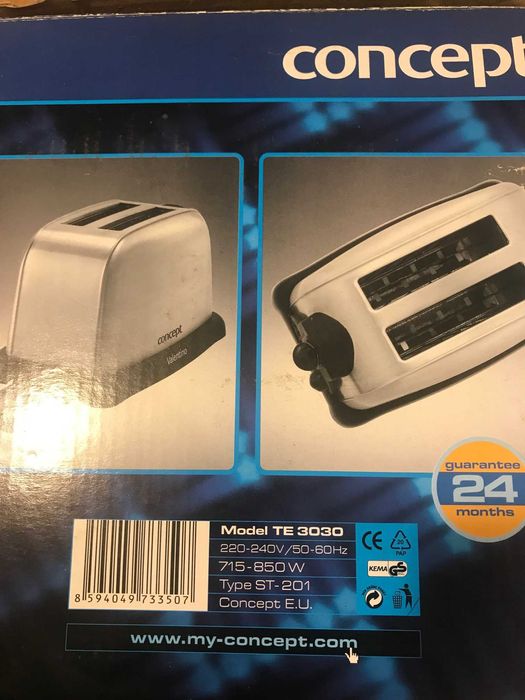 Toster Concept nowy TE3030
