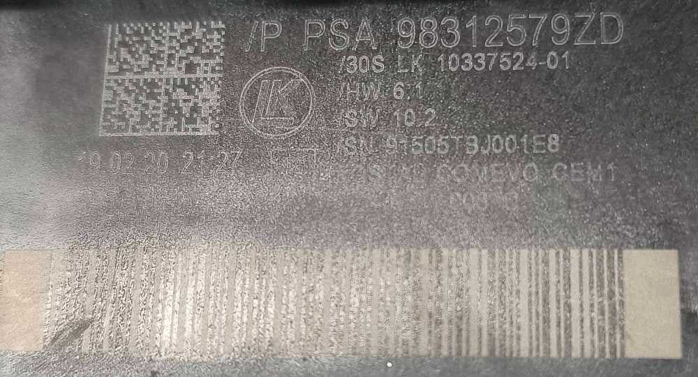 Conjunto / Manetes de Luzes e Limpa Vidros 98312579ZD - CITROËN C3 AIRCROSS II