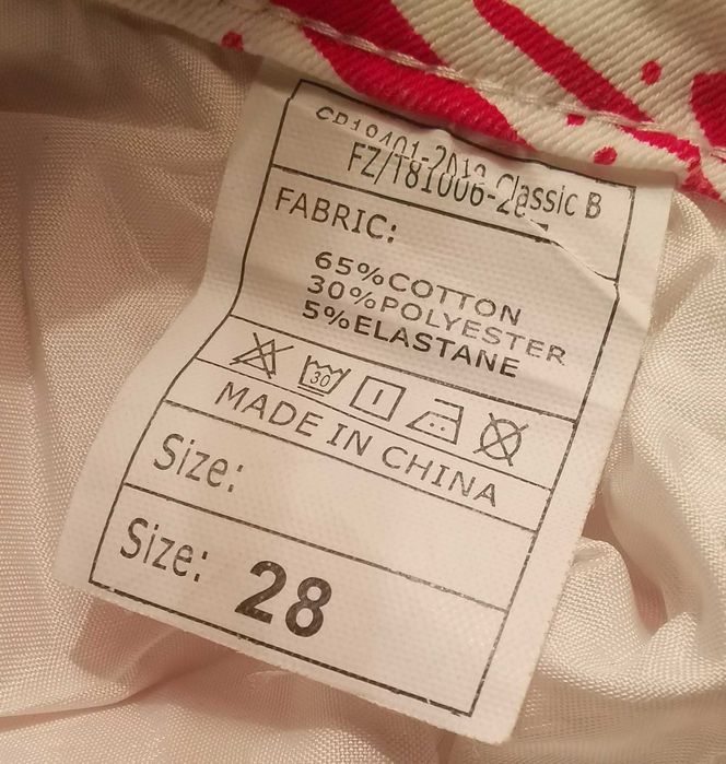 Spodnie jeansy boho popart hippie nowe r.S/28 bajecznie kolorowe