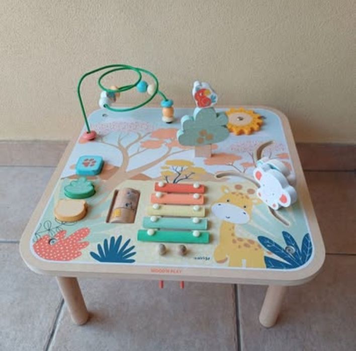 Mesa de atividades Selva em madeira