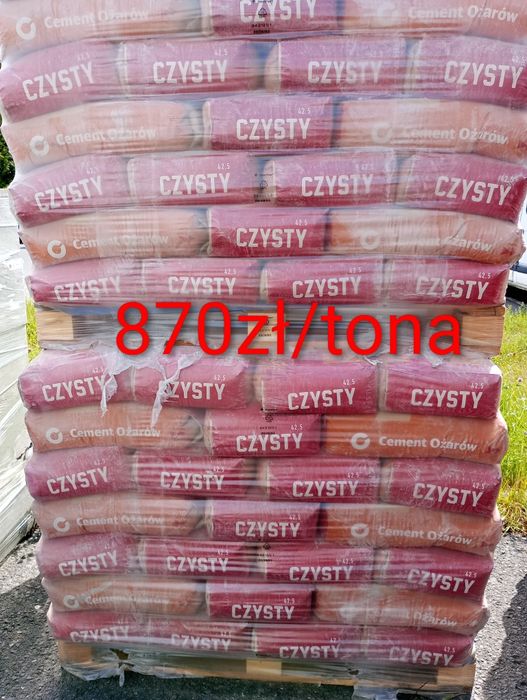 Cement Czysty -Mocny + Materiały Budowlane Mieszalnik tynków Transport Rozładunek KONKURENCYJNE CENY