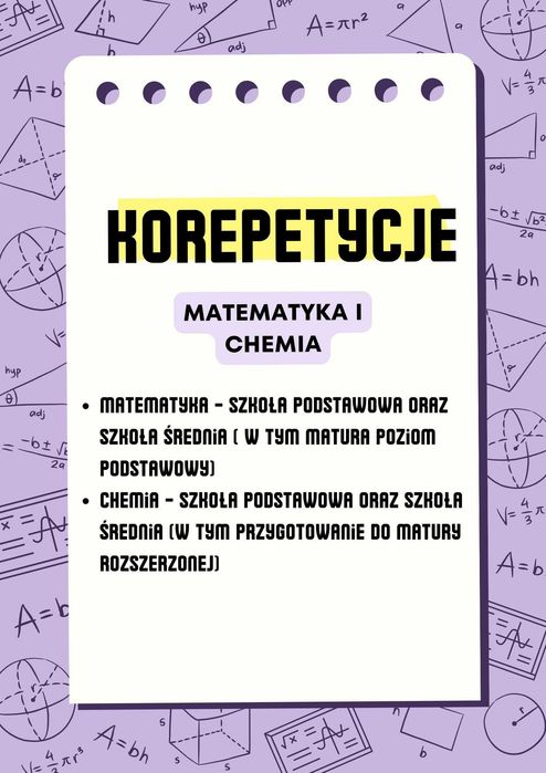 Korepetycje z matematyki i chemii