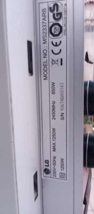 Microondas LG  a funcionar