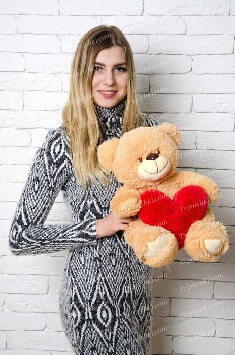 Ведмедик Томмі 50 см із сердечком!