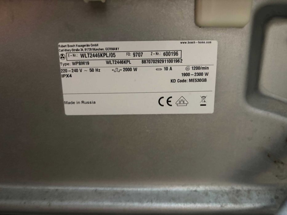 Elektrozawór podwójny do pralki Bosch WLT2446KPL/05