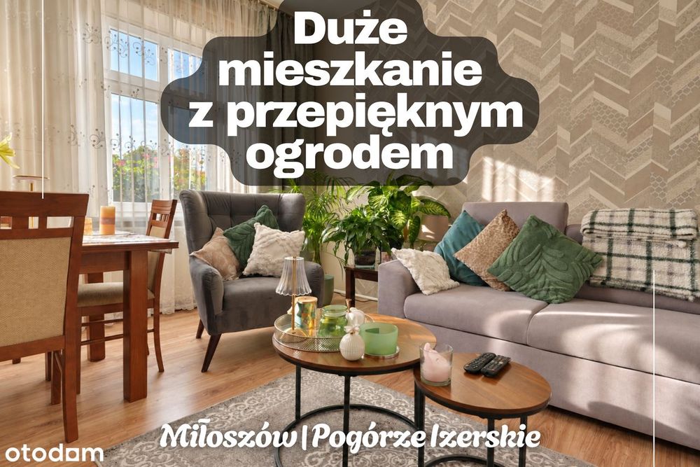 Duże mieszkanie z przepięknym ogrodem | Miłoszów | Pogórze Izerskie